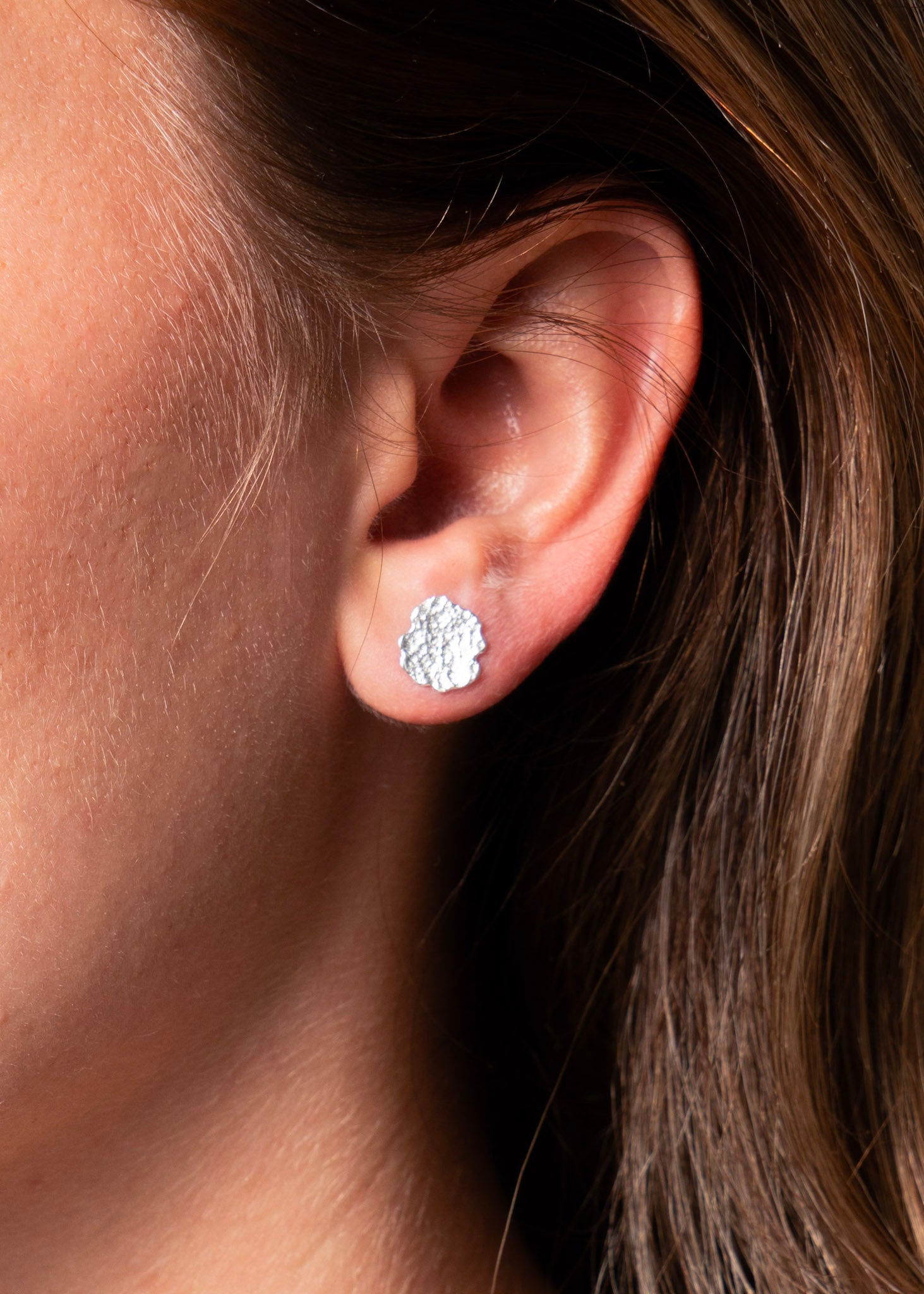 Textured Sterling Silver Studs