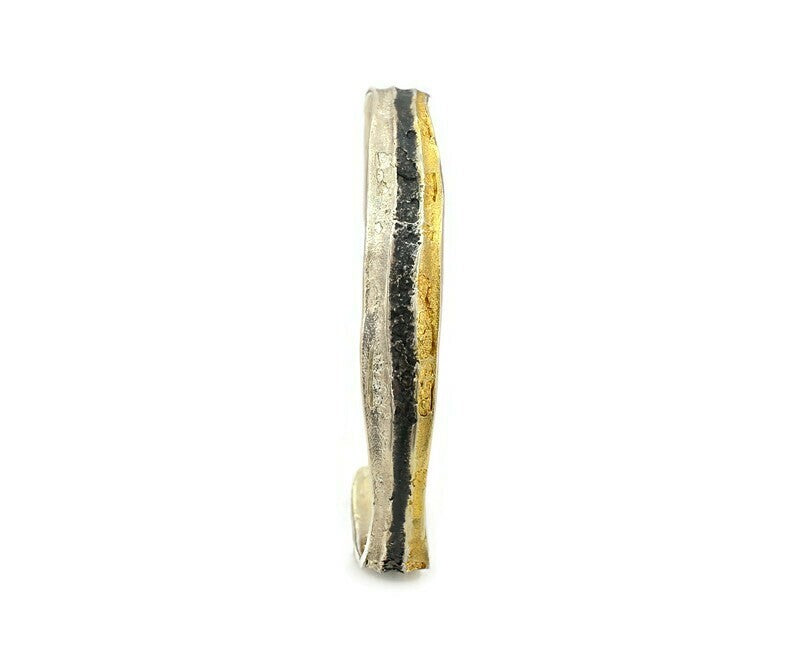 Silver,Oxidised & Gold Bracelet