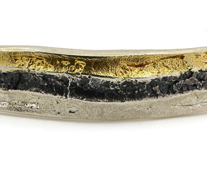 Silver,Oxidised & Gold Bracelet
