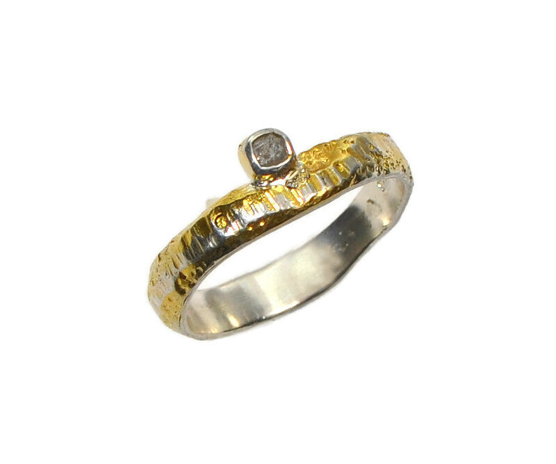 Silver, Gold & Rough Diamond