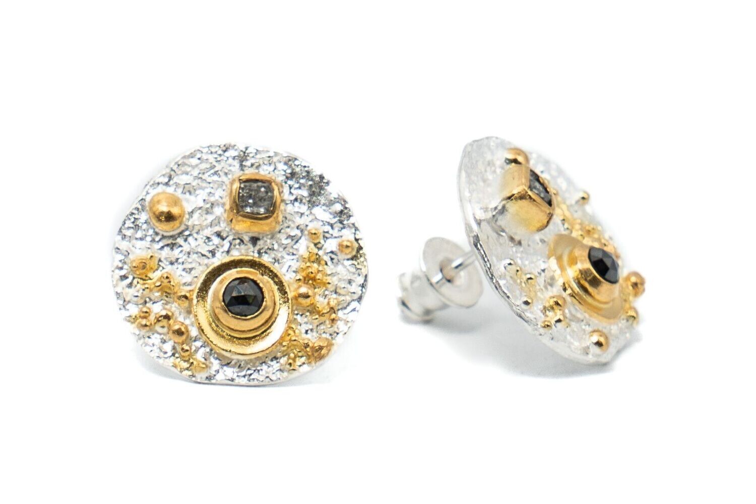 Statement Diamond, Gold & Silver Studs