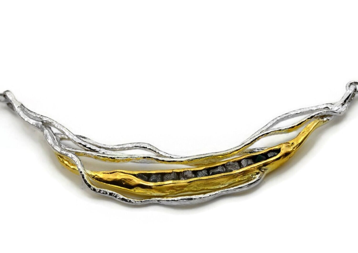 Statement Rough Diamond Necklace.