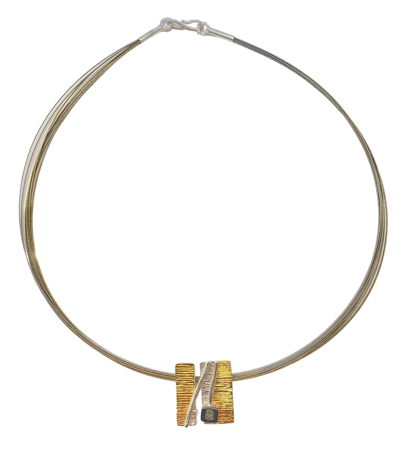 Diamond Gold & Silver Pendant