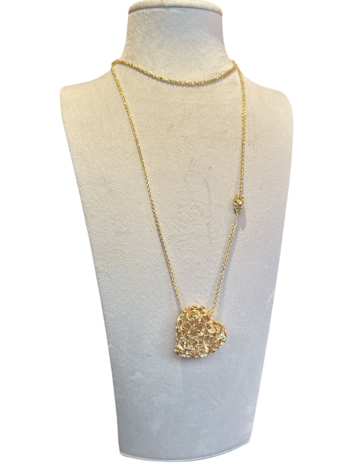 Large Gold Carved Heart