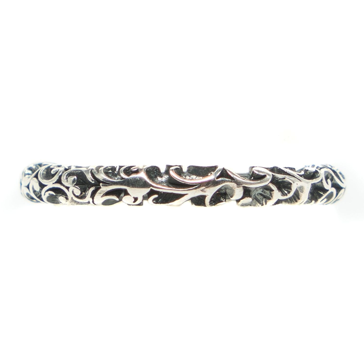 Maria e Luisa Hand Engraved Sterling Silver Ring