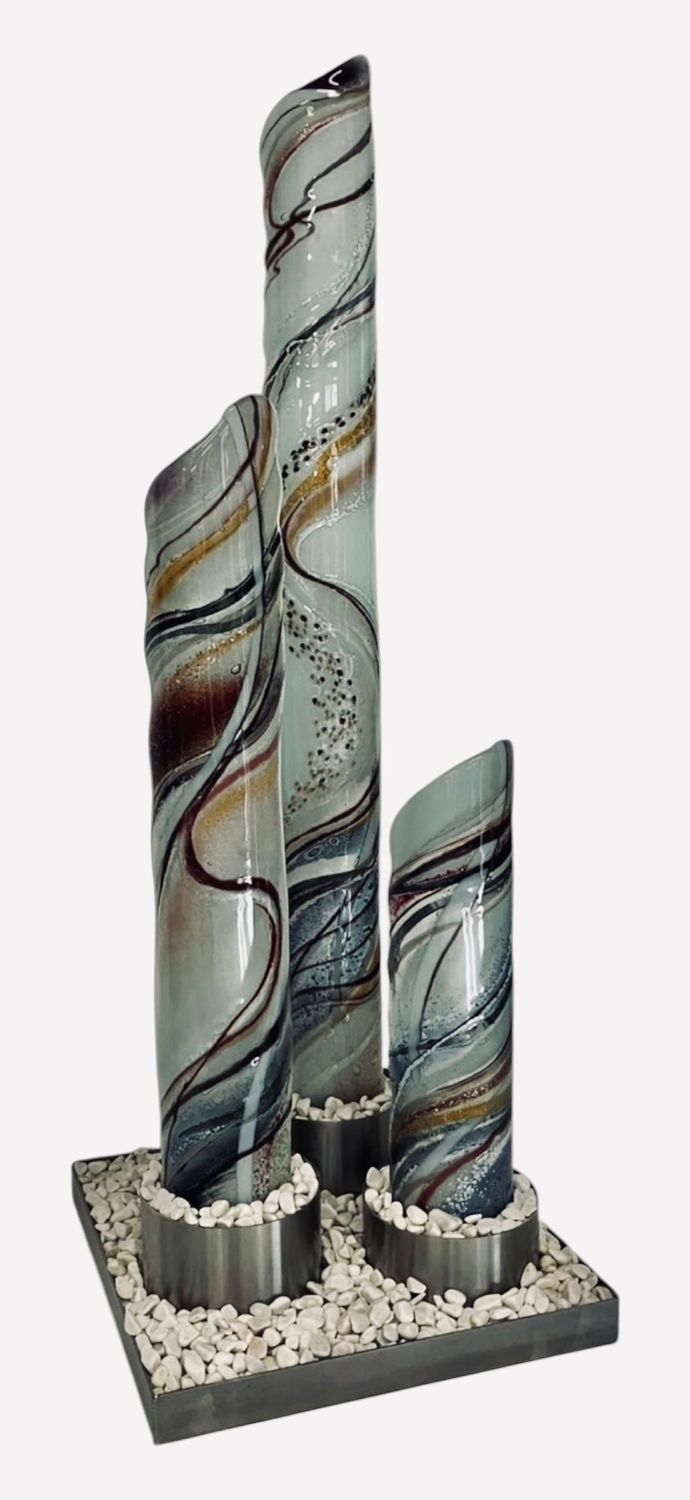 Set of three Sculptural columns lilacs