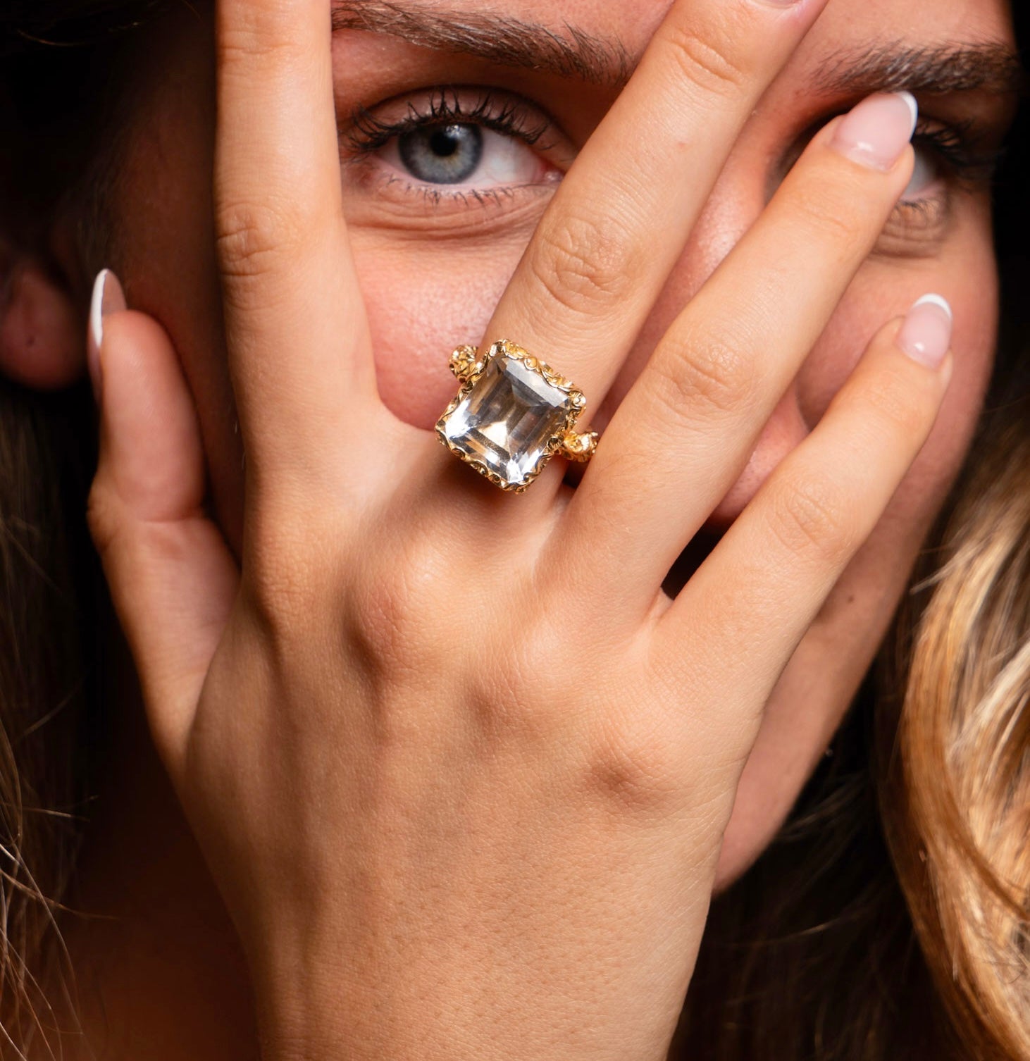Maria e Luisa Rock Crystal Statement Ring