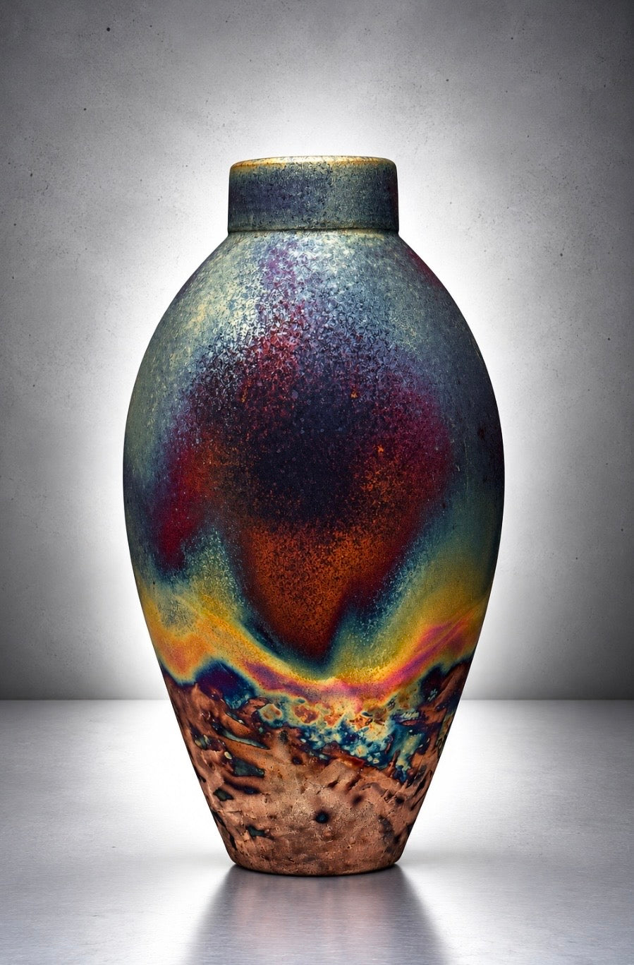 Copper Ceramic Vessel