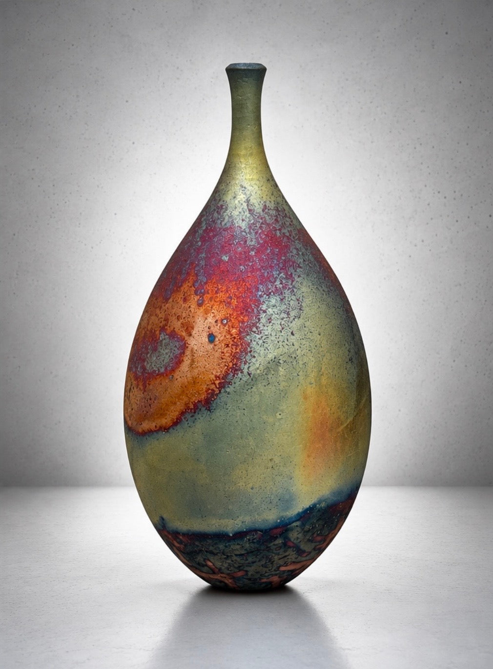 Copper Raku Vessel