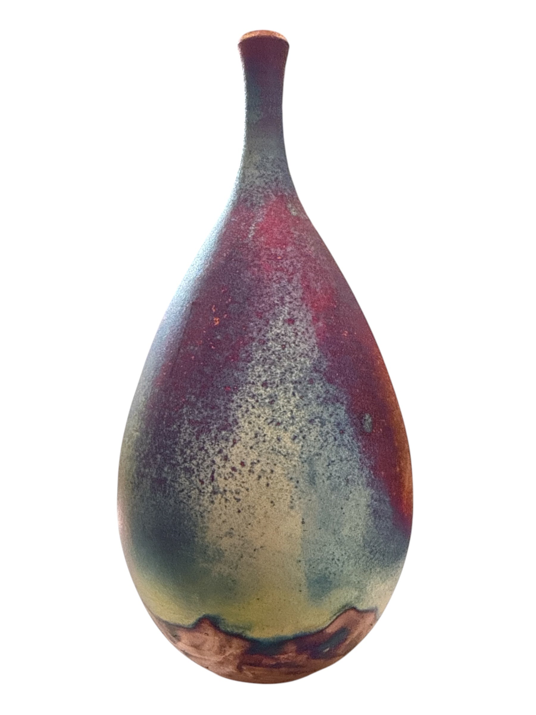 Copper Raku vessel