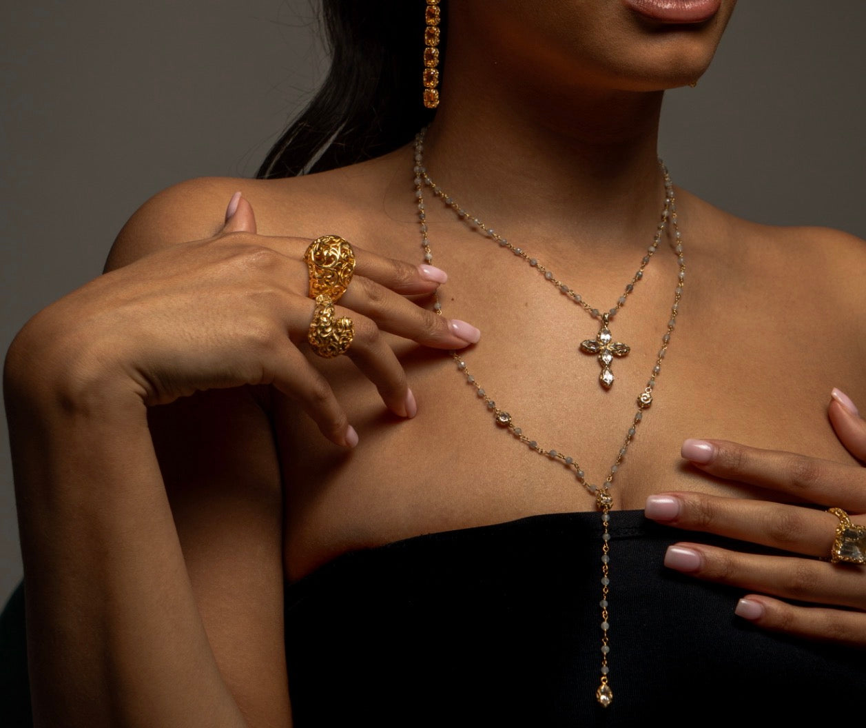 Maria e Luisa Gold Vermeil Dome Ring