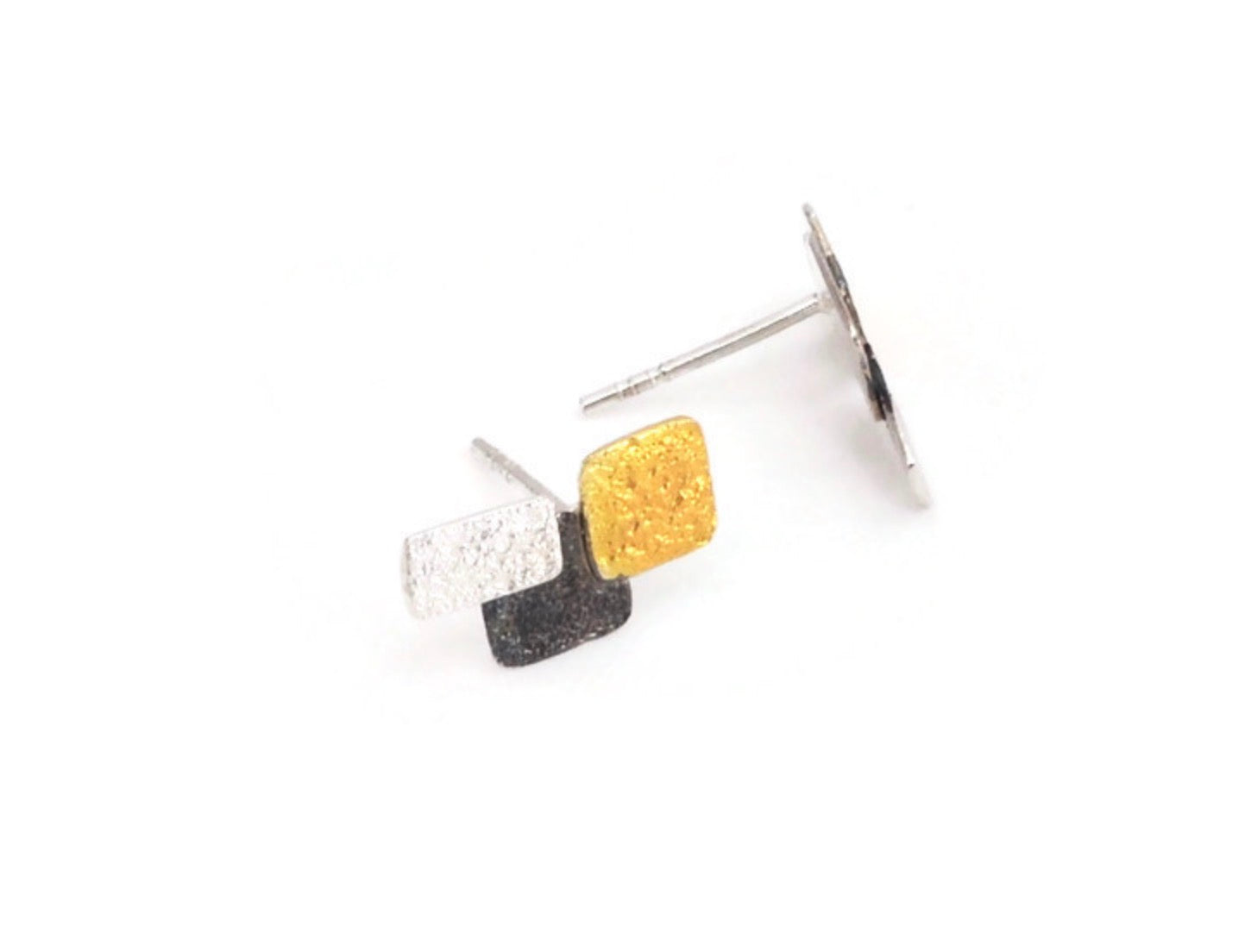 Sterling Silver Geometric Stud Earrings
