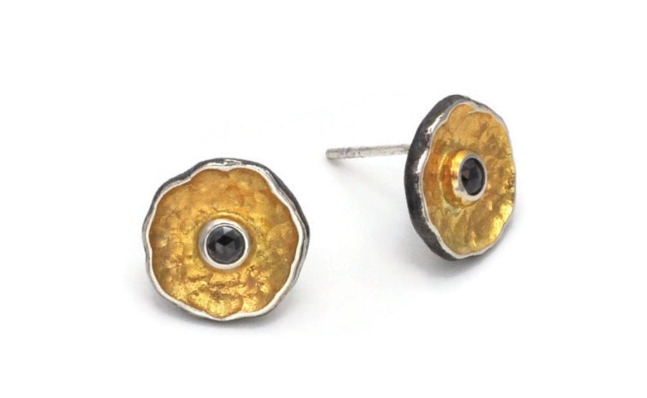 Black Diamond Stud Earrings