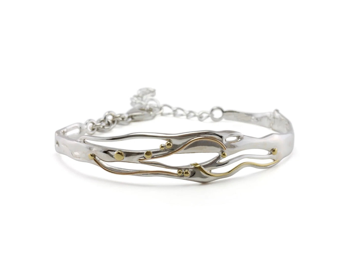 Contemporary Sterling Silver Bracelet