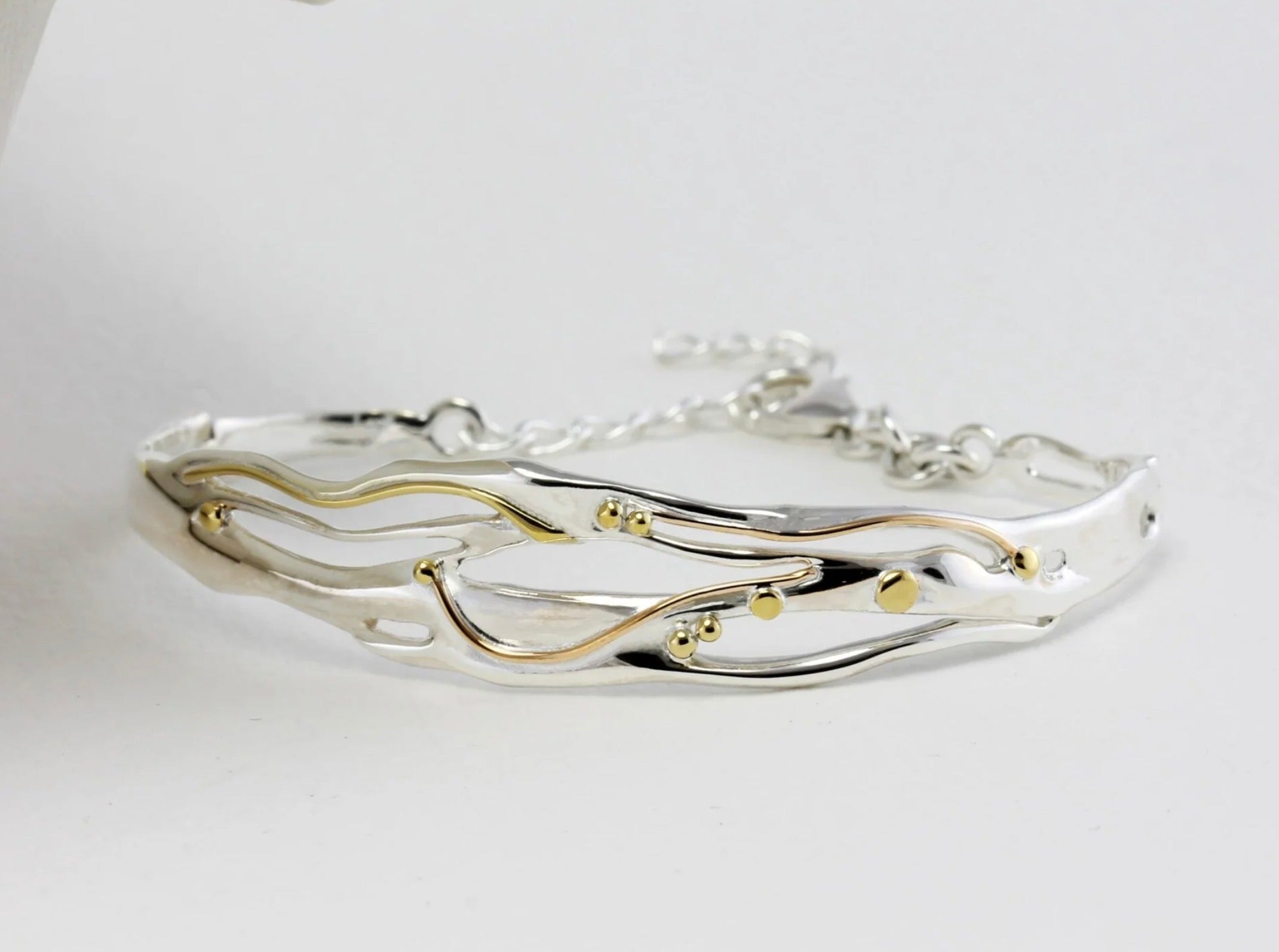 Contemporary Sterling Silver Bracelet
