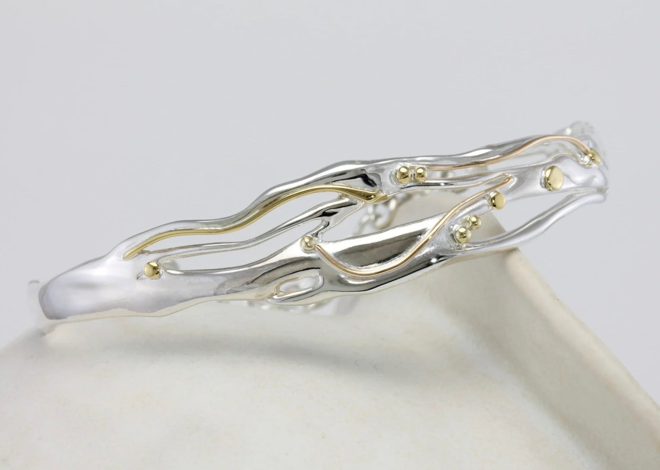 Contemporary Sterling Silver Bracelet