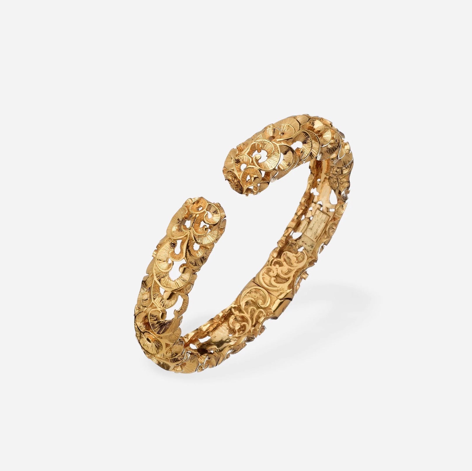 Gold Engraved Bangle