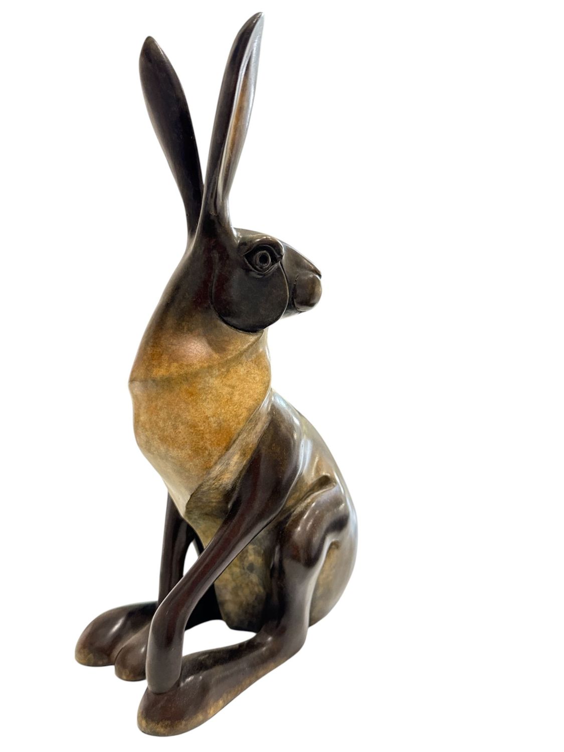 Statue of a rabbit with a white background