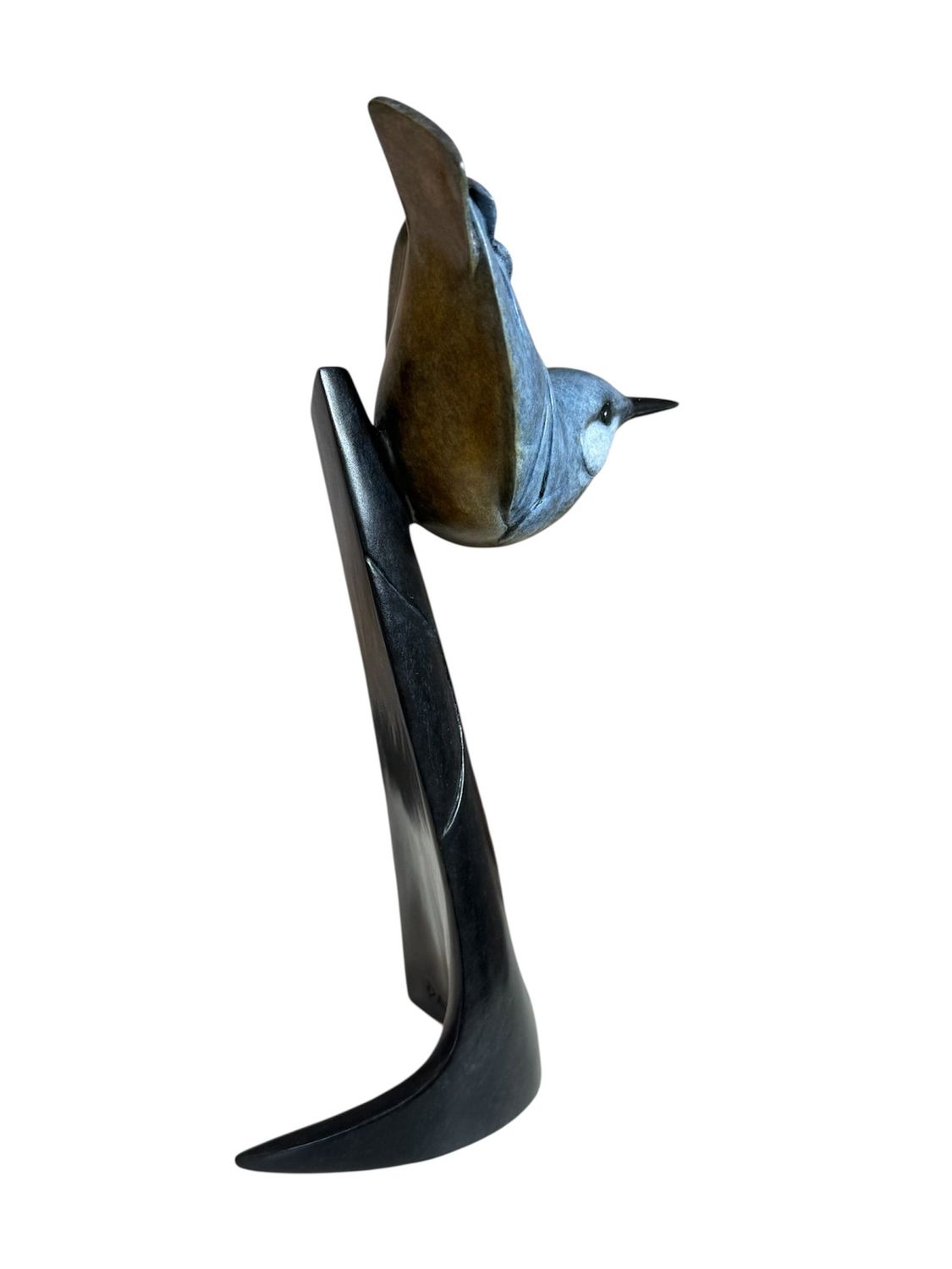 Bird sculpture on a white background