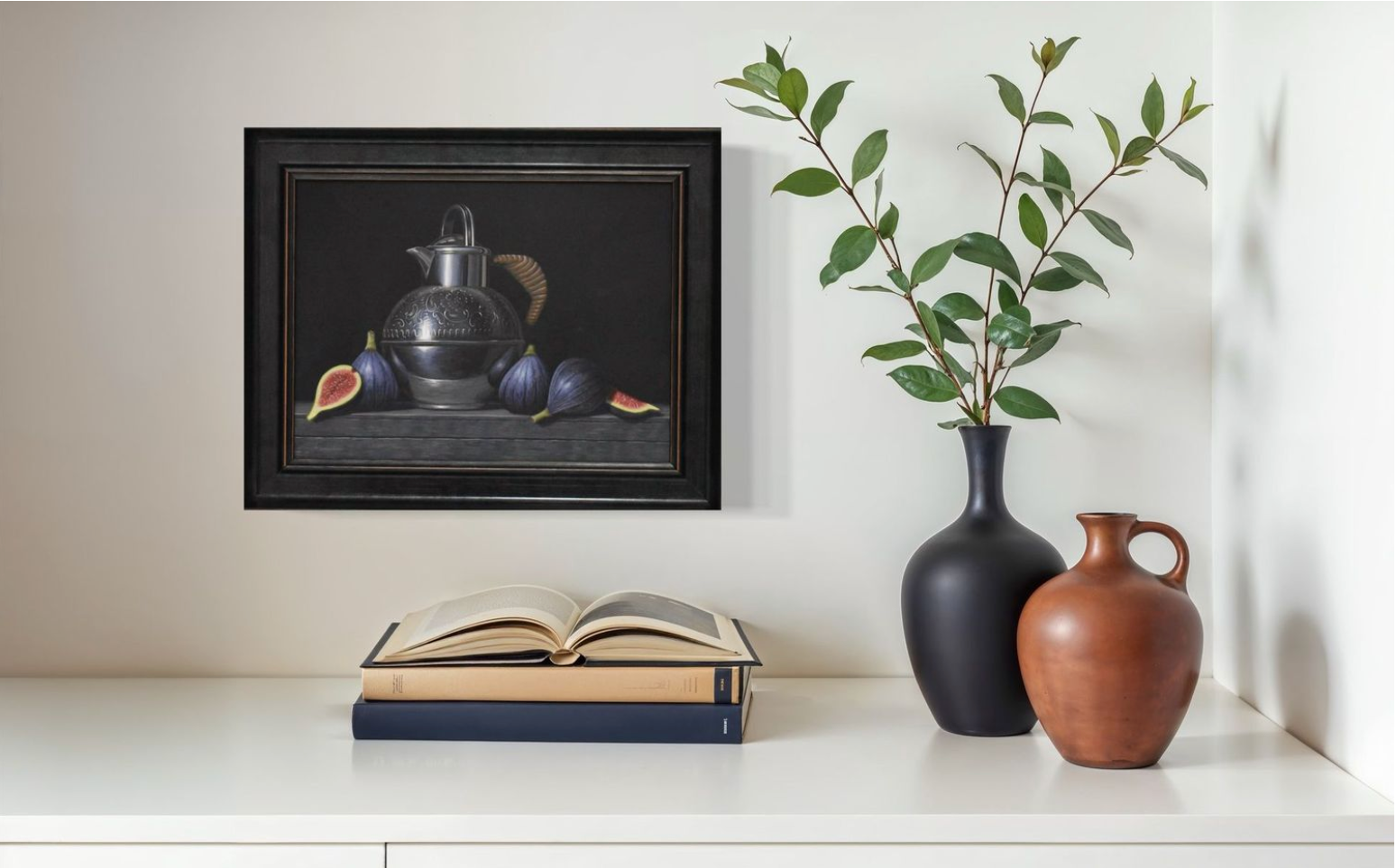 Figs and Silver Water Jug-Original