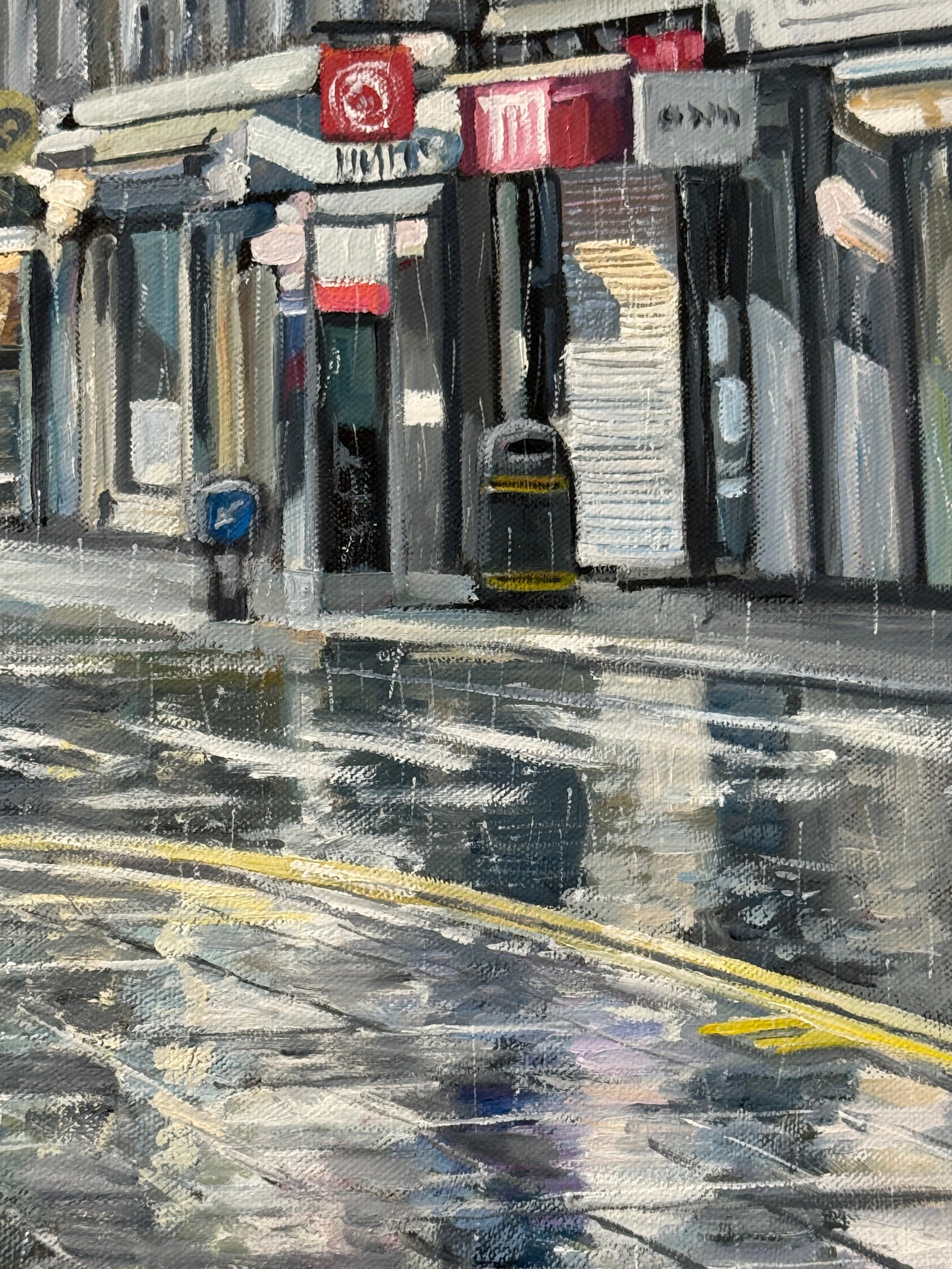 A close up of the original Waiting in Frith Street SoHo
