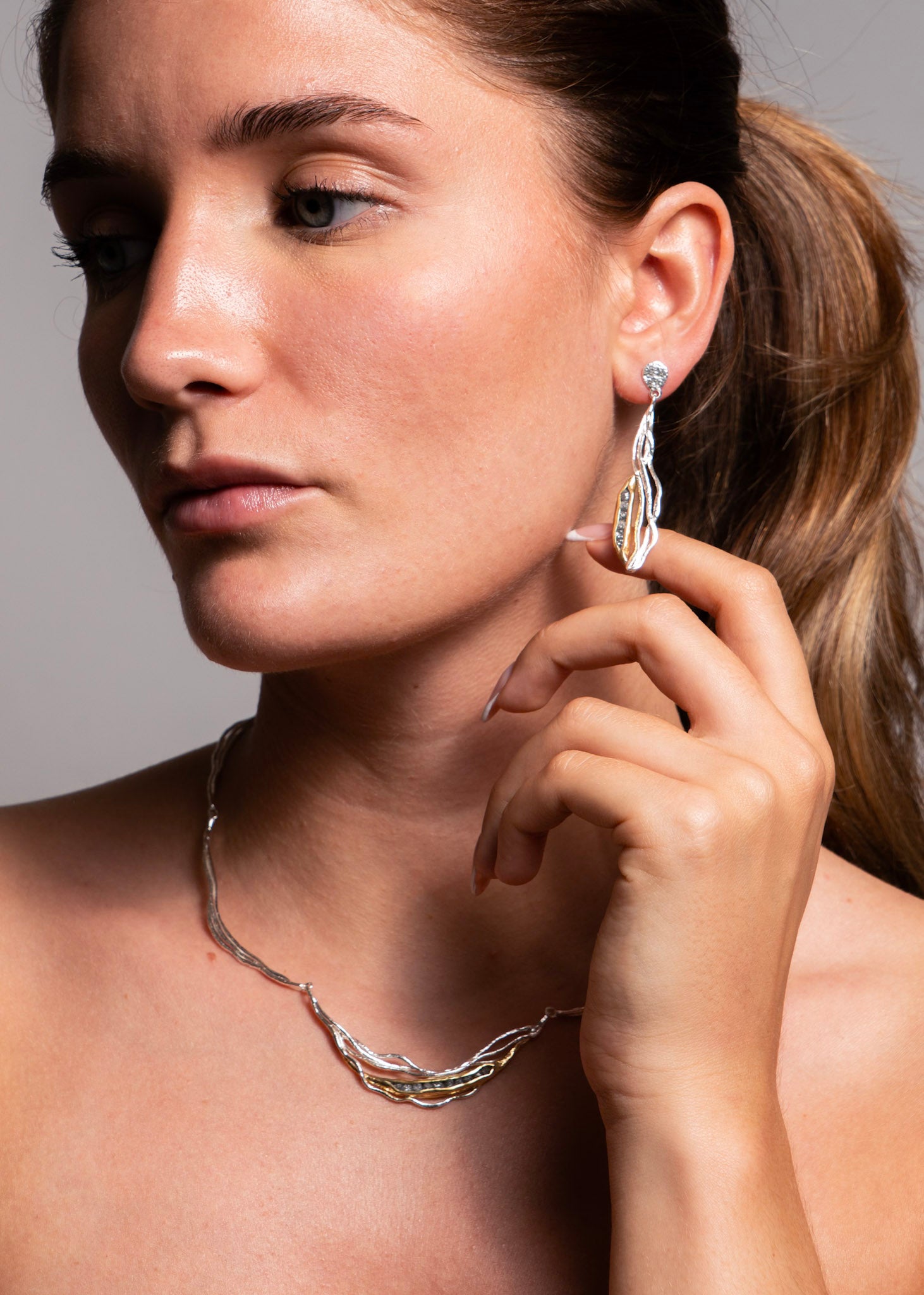 Rough Diamond Drop Earrings