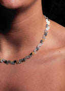 Eva Stone Sterling Silver, Gold Vermeil & Oxidised Silver Necklace