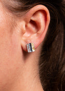 Three Tone Stud Earrings
