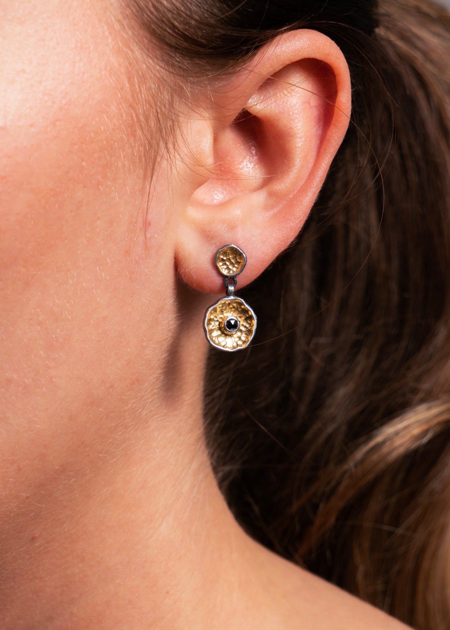 Black Diamond Drop Earrings