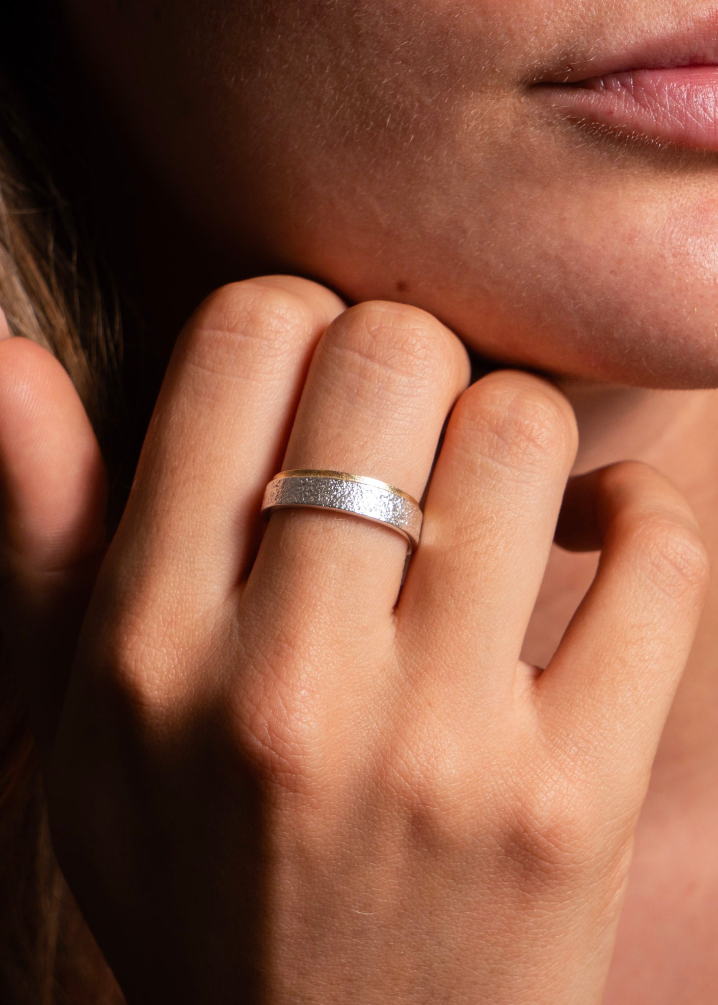 Sterling Silver & Gold Vermeil Band Ring