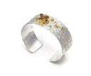 Eva Stone Diamond Detail Silver Cuff Bracelet