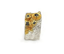 Eva Stone Rough & Black Diamond Statement Ring