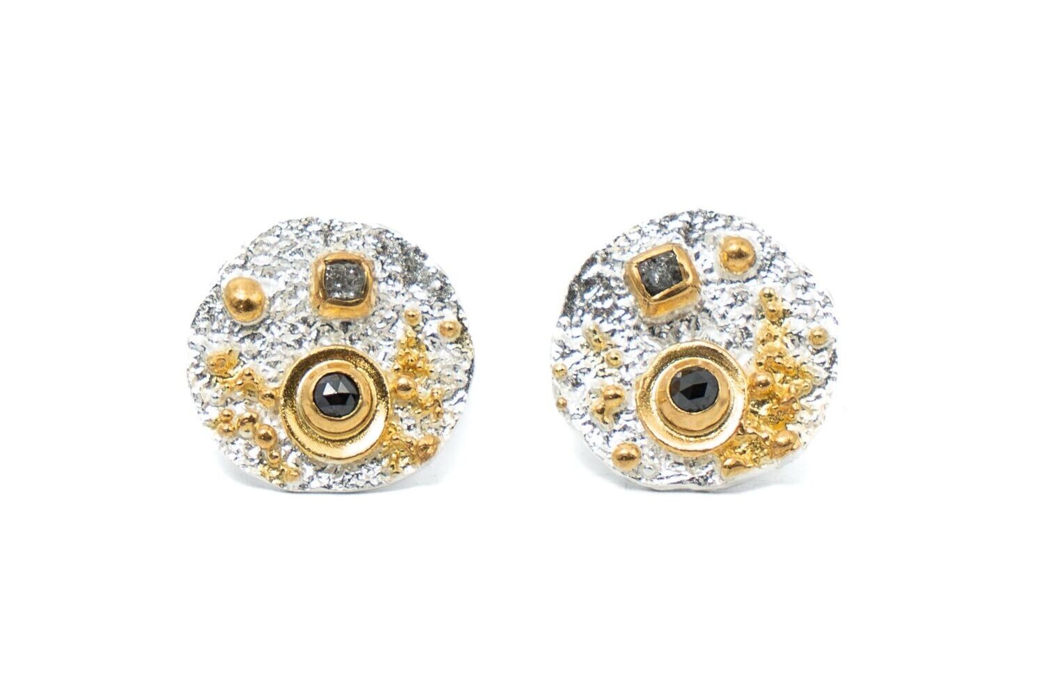 Statement Diamond, Gold  & Silver Studs