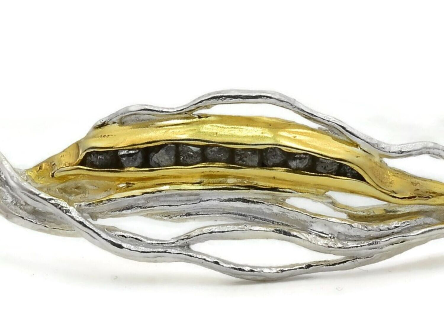 Statement rough diamond grab bangle