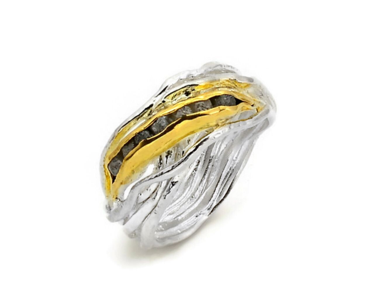 Eva Stone Rough Diamond Statement Ring