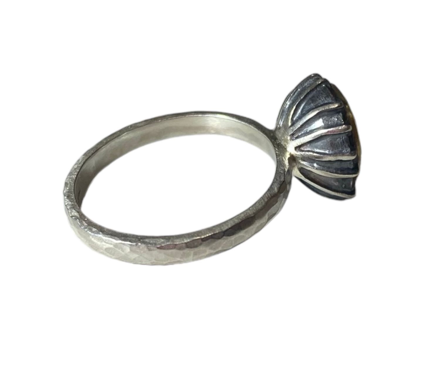 Citrine Silver & Gold Ring