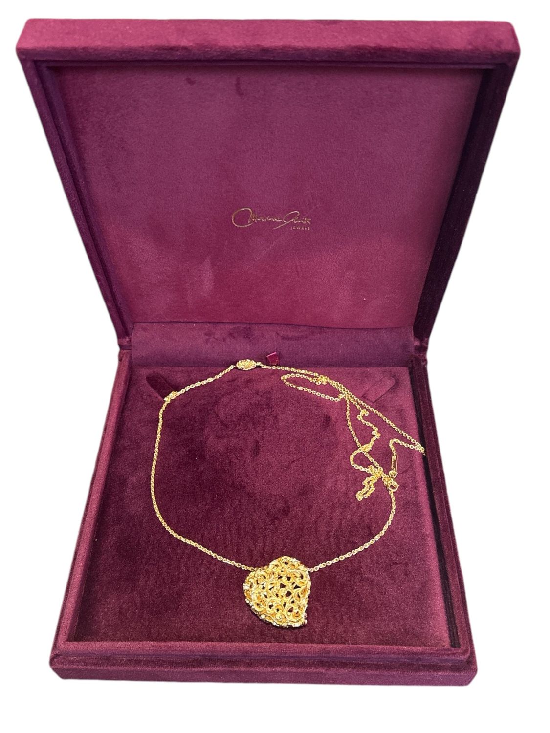 Large Gold Carved Heart