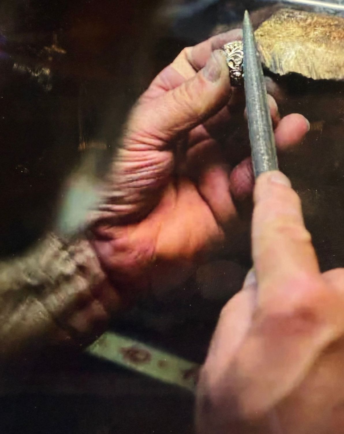 Carved Silver Heart with Citrine Inside