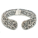 Maria e Luisa Hand Engraved Hinged Silver Cuff
