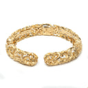 Maria e Luisa Handcrafted Hand Engraved Gold Vermeil cuff Bracelet