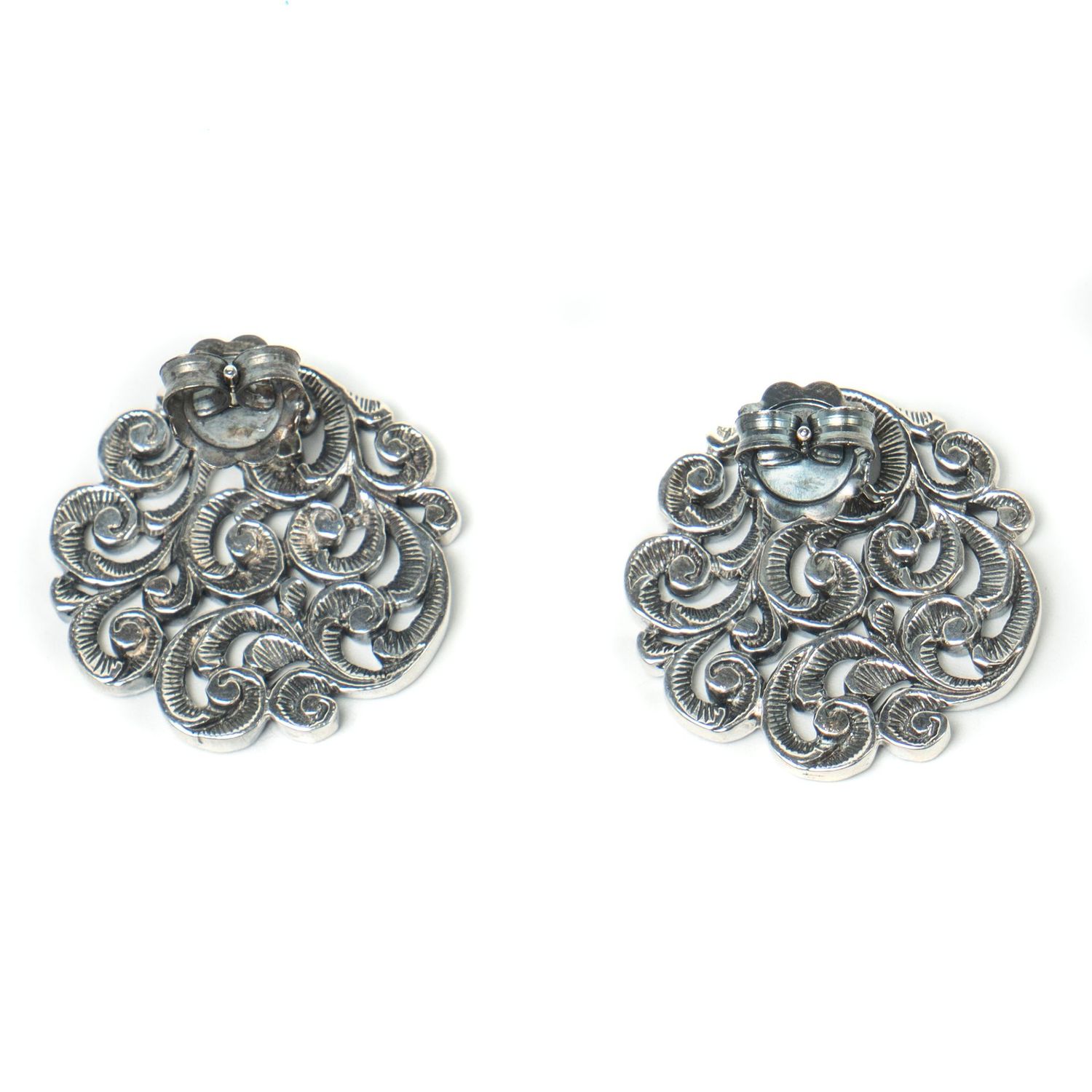 Rosette design earrings