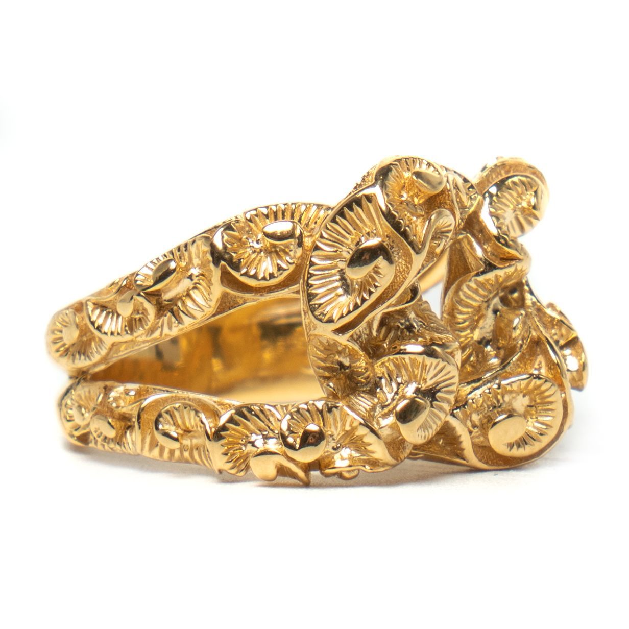 Maria e Luisa Hand Engraved Gold Vermeil Ring