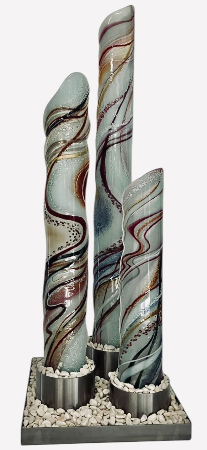 Set of three columns dusky pinks.