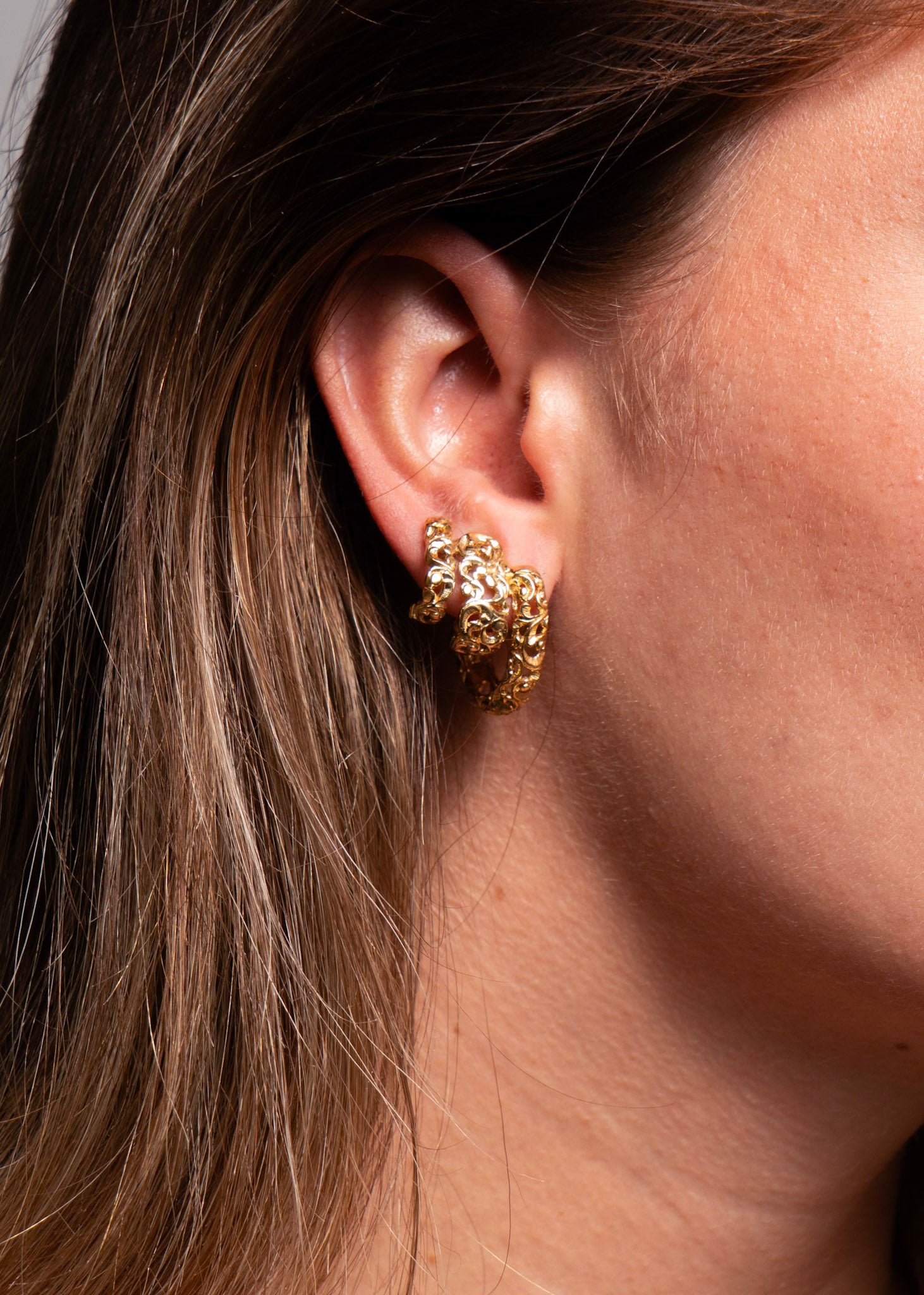 Maria e Luisa Gold Vermeil sculptural Earrings