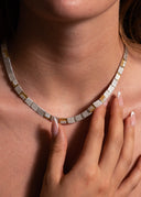 Eva Stone Textured Sterling Silver & Gold Vermeil Link Necklace