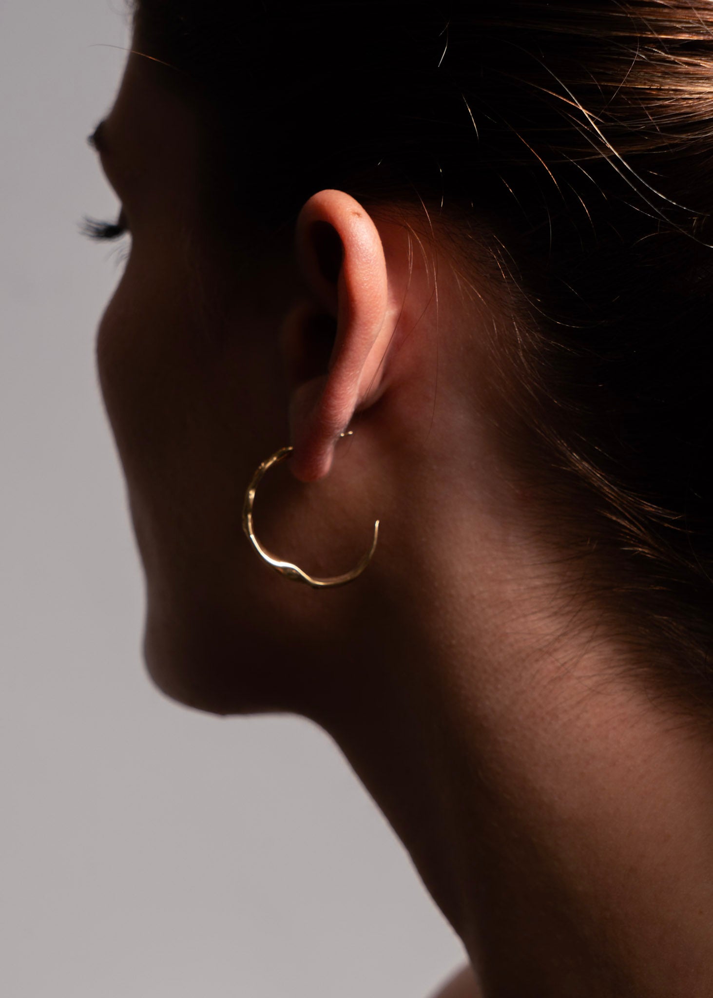 Organic Gold Vermeil Hoop Earrings