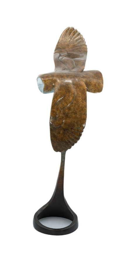 Decorative stone sculpture on a white background