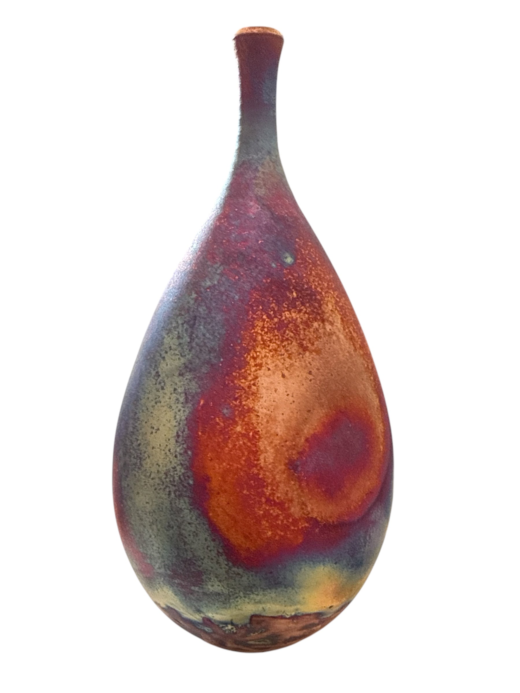Copper Raku vessel