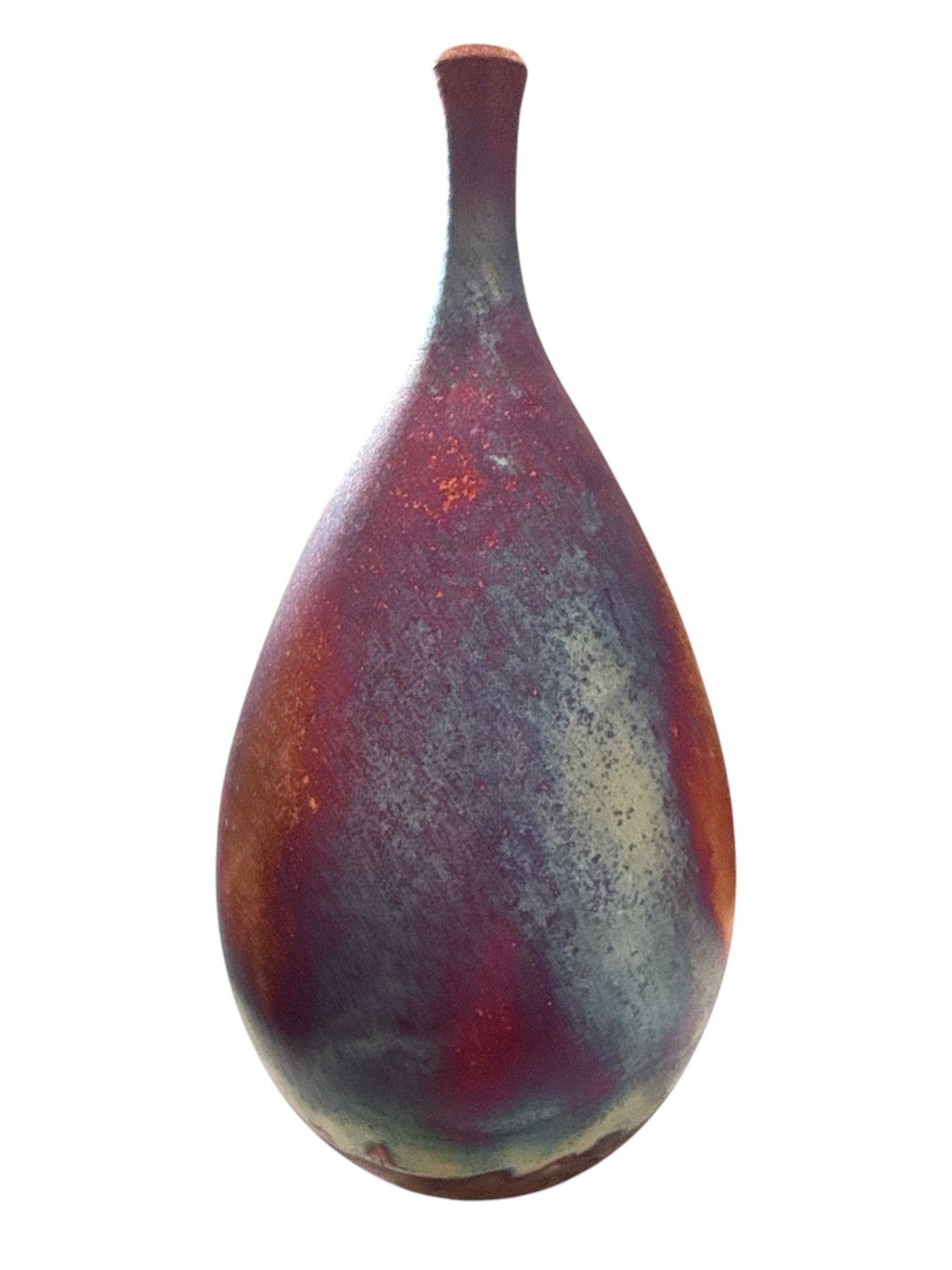 Copper Raku vessel