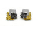 Eva Stone Silver, Geometric Stud Earrings